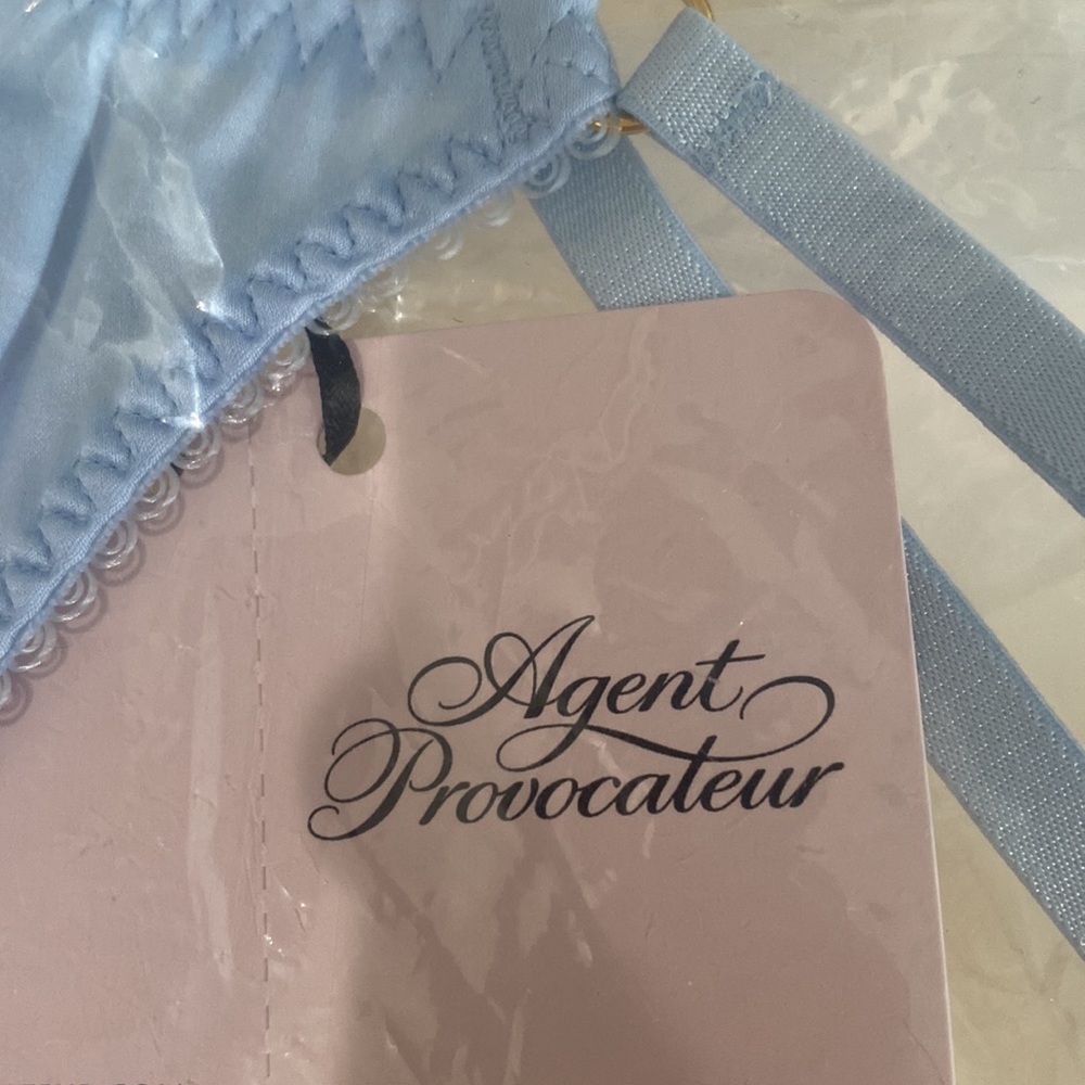 - NWT Agent Provocateur Ettie bridal Trixie baby blue AP M/L - Picture 4 of 6
